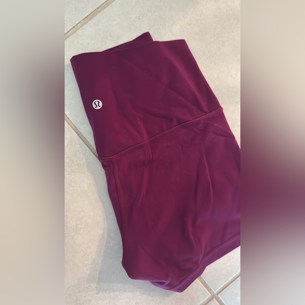Lululemon Burgundy Align Shorts - High-Rise Activewear